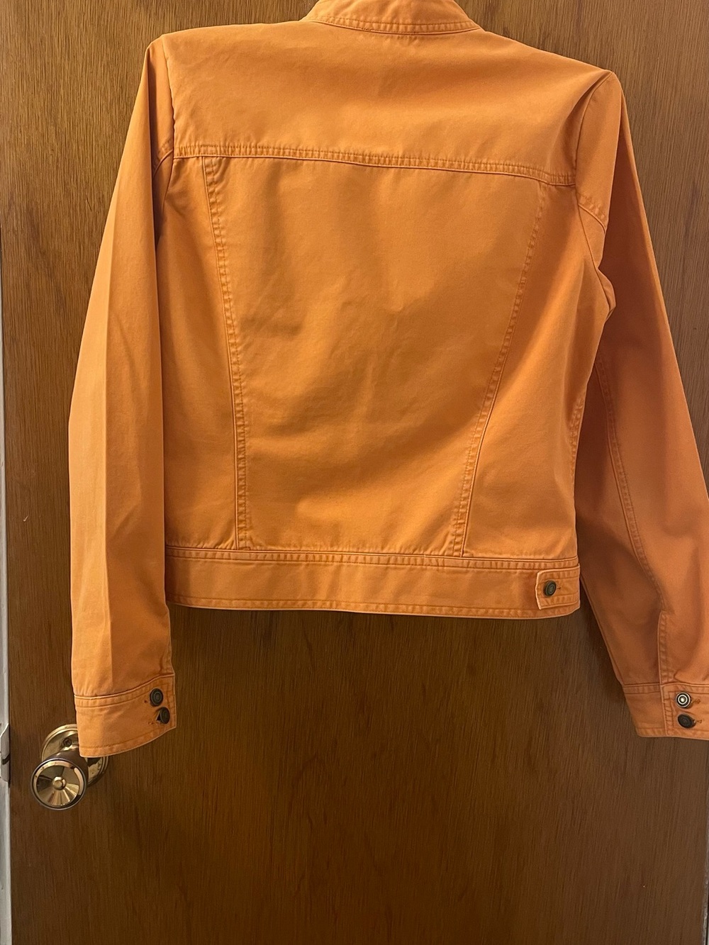 Smart Set Orange Button-Front Jean Jacket - Picture 3 of 8